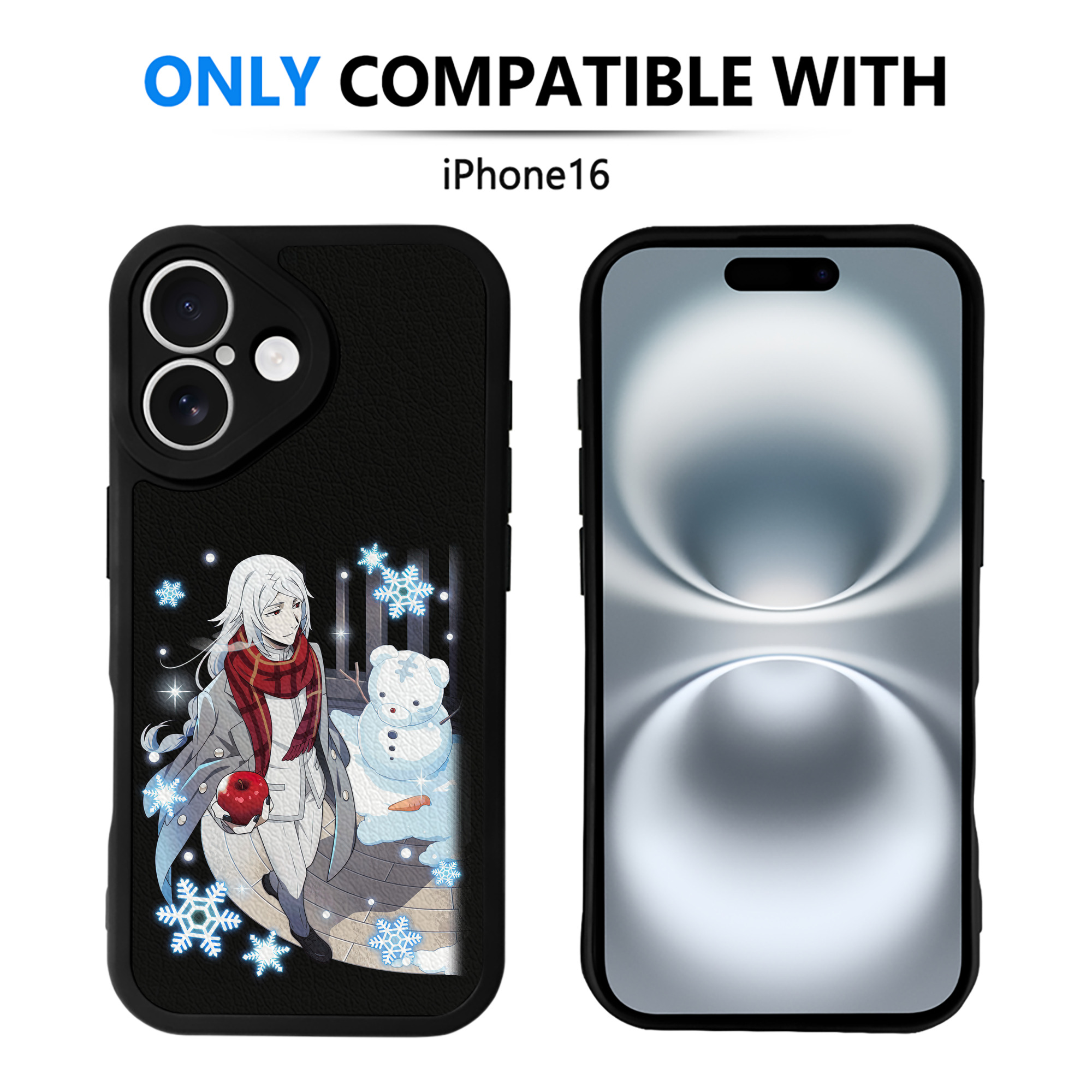 （画像用） 文豪ストレイドッグス Bungo Stray Dogs 【iPhone 16シリーズ対応】シリコンスマホケース（レザー調） 材質：シリコン